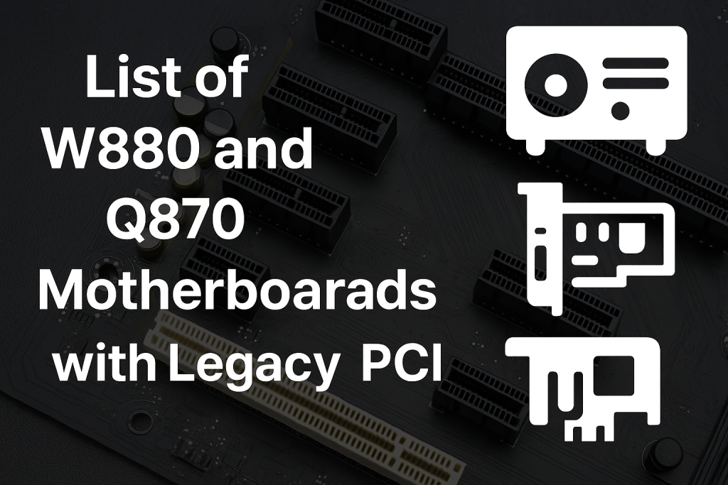 List of W880 and Q870 Motherboards with Legacy PCI Slots