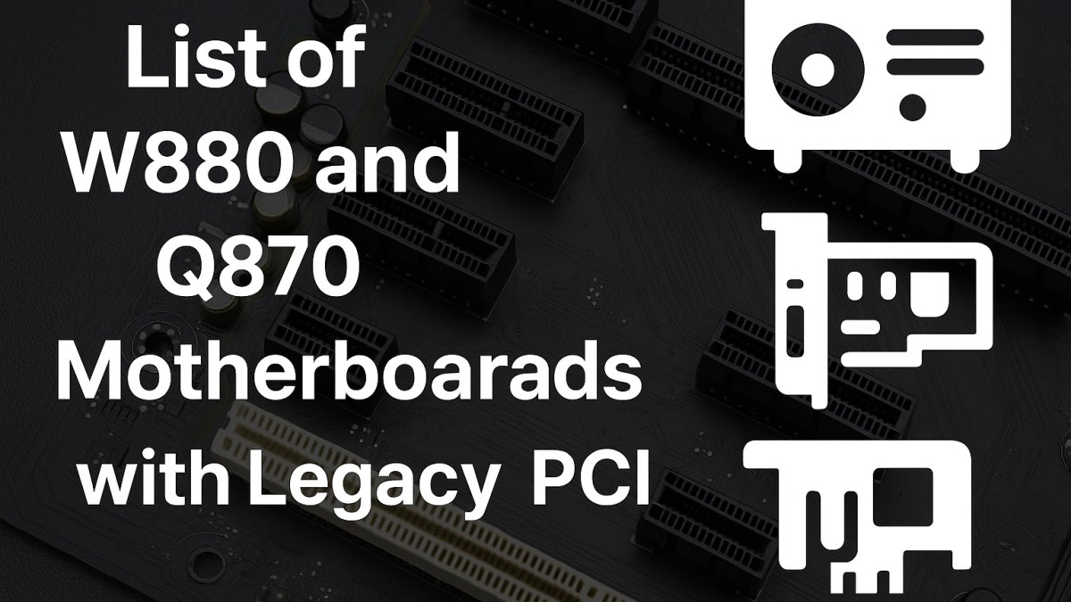 List of W880 and Q870 Motherboards with Legacy PCI Slots