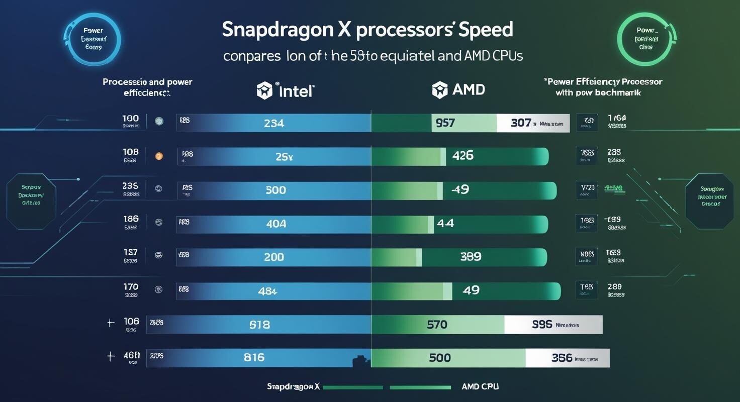Snapdragon X processor is equal to which intel or AMD CPU?