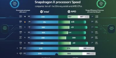 Snapdragon X processor is equal to which intel or AMD CPU?