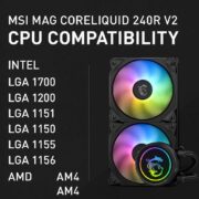 MSI MAG CORELIQUID 240R V2 CPU Compatibility