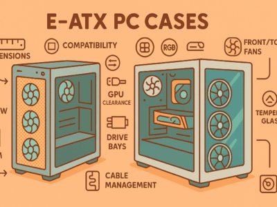 Best X870E PC Compatible Cases - EATX Modular - Check Length