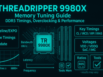 Threadripper 9980X Memory Tuning Guide: DDR5 Timings, Overclocking & Performance