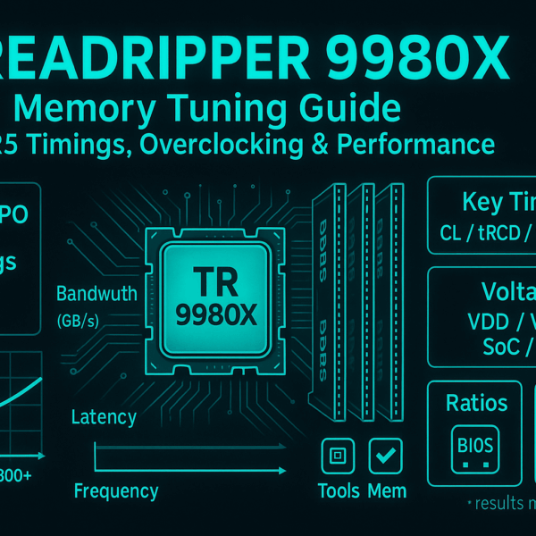 Threadripper 9980X Memory Tuning Guide: DDR5 Timings, Overclocking & Performance
