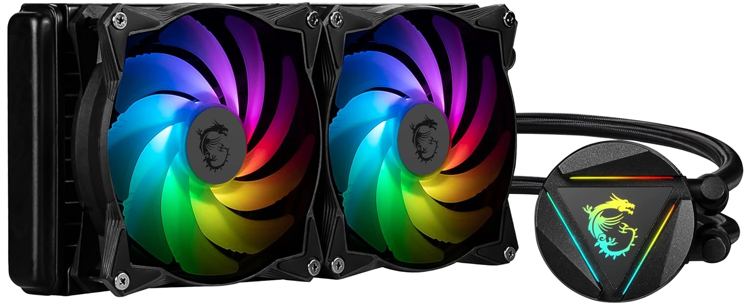 MSI MAG CoreLiquid 240R V2 AIO Cooler on a white background