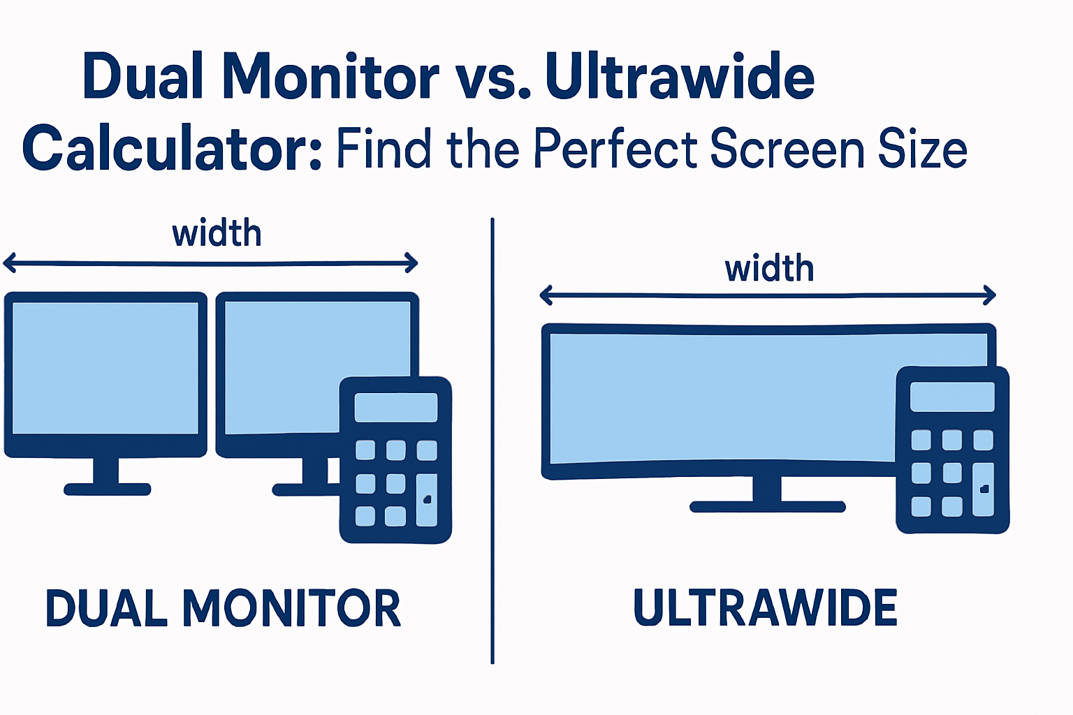 Dual Monitor vs. Ultrawide Calculator: Find Your Perfect Screen Size