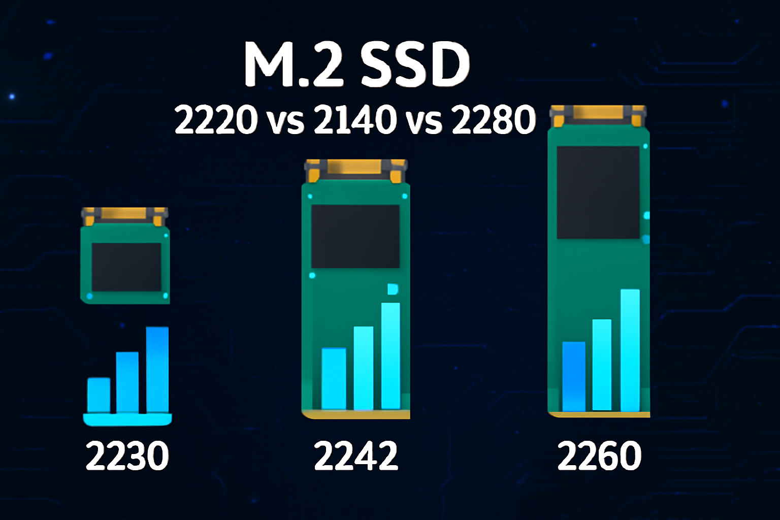 M.2 SSD Guide (2025): 2230 vs 2242 vs 2280 Performance & Compatibility
