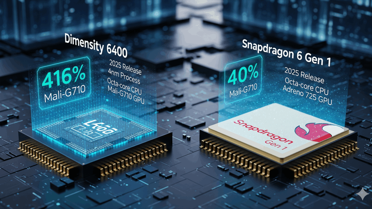 Dimensity 6400 vs. Snapdragon 6 Gen 1: 2025 Chipset Comparison