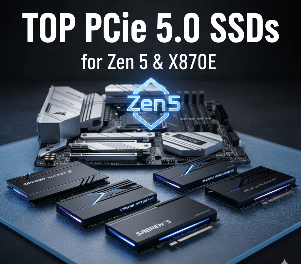 Top PCIe 5.0 SSDs for Zen 5 & X870E