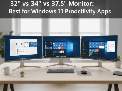 32 vs 34 vs 37.5 Monitor Best for Windows 11 Productivity Apps