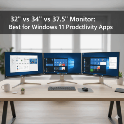 32 vs 34 vs 37.5 Monitor Best for Windows 11 Productivity Apps