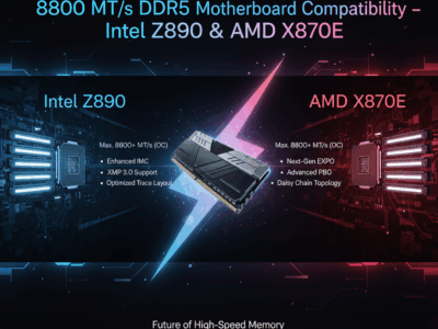 8800 MTs DDR5 Motherboard Compatibility – Intel Z890 & AMD X870E