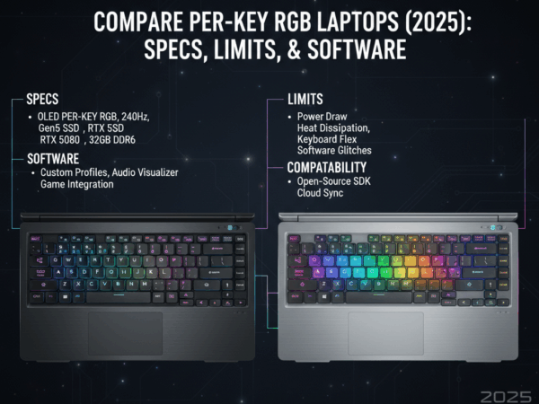 Compare Per-Key RGB Laptops (2025) Specs, Limits, & Software