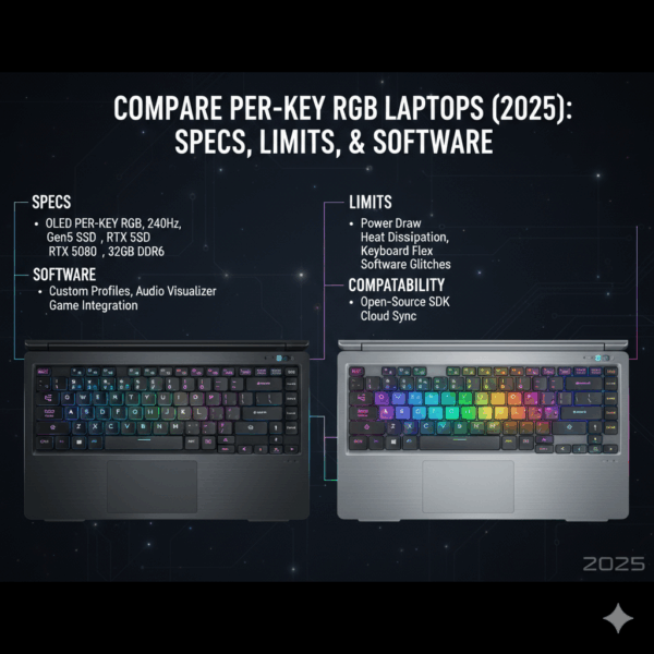 Compare Per-Key RGB Laptops (2025) Specs, Limits, & Software