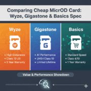 Comparing Cheap MicroSD Card Wyze, Gigastone & Basics Spec