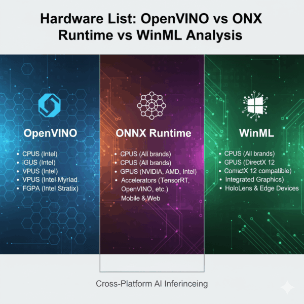 Hardware List OpenVINO vs ONNX Runtime vs WinML Analysis