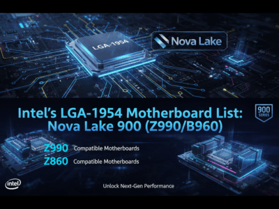Intel's LGA-1954 Motherboard List Nova Lake 900 (Z990B960)