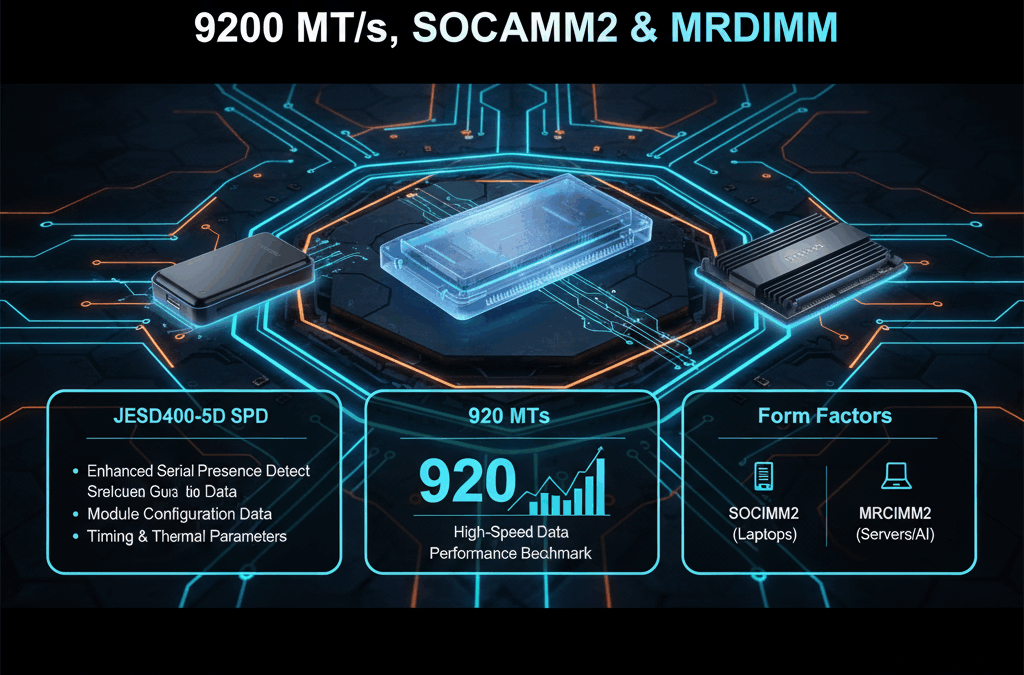 JESD400-5D DDR5 SPD Explained 9200 MTs, SOCAMM2 & MRDIMM