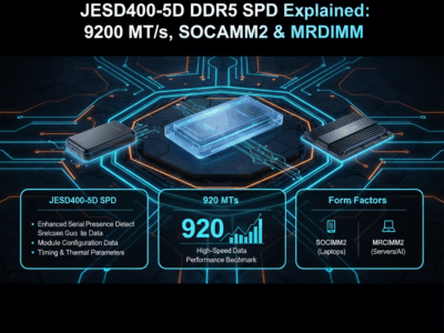 JESD400-5D DDR5 SPD Explained 9200 MTs, SOCAMM2 & MRDIMM