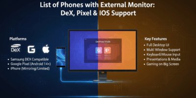 List of Phones with External Monitor DeX, Pixel & iOS Support