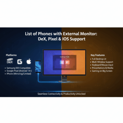 List of Phones with External Monitor DeX, Pixel & iOS Support