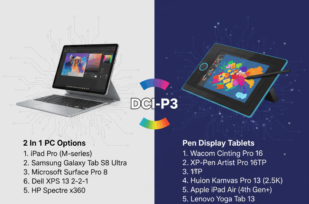 List of Tablets with DCI-P3 Display 2 In 1 PC Pen Display Options