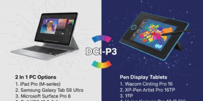 List of Tablets with DCI-P3 Display 2 In 1 PC Pen Display Options