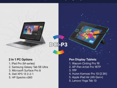 List of Tablets with DCI-P3 Display 2 In 1 PC Pen Display Options