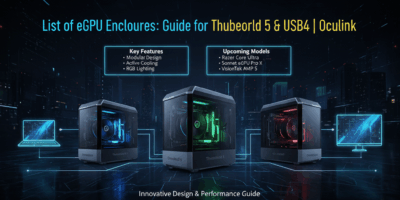 List of eGPU Enclosures Guide for Thunderbolt 5 & USB4 Oculink