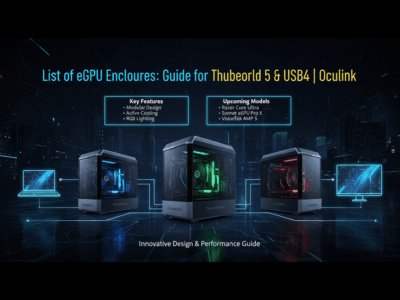 List of eGPU Enclosures Guide for Thunderbolt 5 & USB4 Oculink