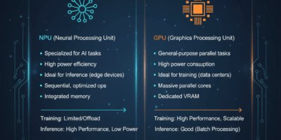 NPU vs. GPU AI Hardware Guide – Training, Inference & Performance Explained
