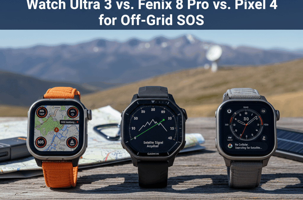 Satellite Smartwatches Watch Ultra 3 vs. Fenix 8 Pro vs. Pixel 4 for Off-Grid SOS