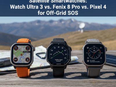 Satellite Smartwatches Watch Ultra 3 vs. Fenix 8 Pro vs. Pixel 4 for Off-Grid SOS