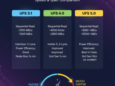 UFS 5.0 vs 4.0 vs 3.1 The Definitive 2025 Speed & Spec Comparison