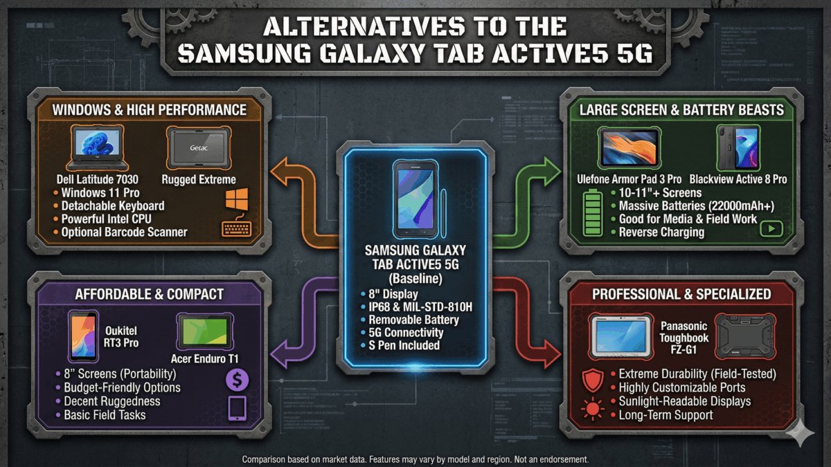 Alternatives to the Samsung Galaxy Tab Active5 5G