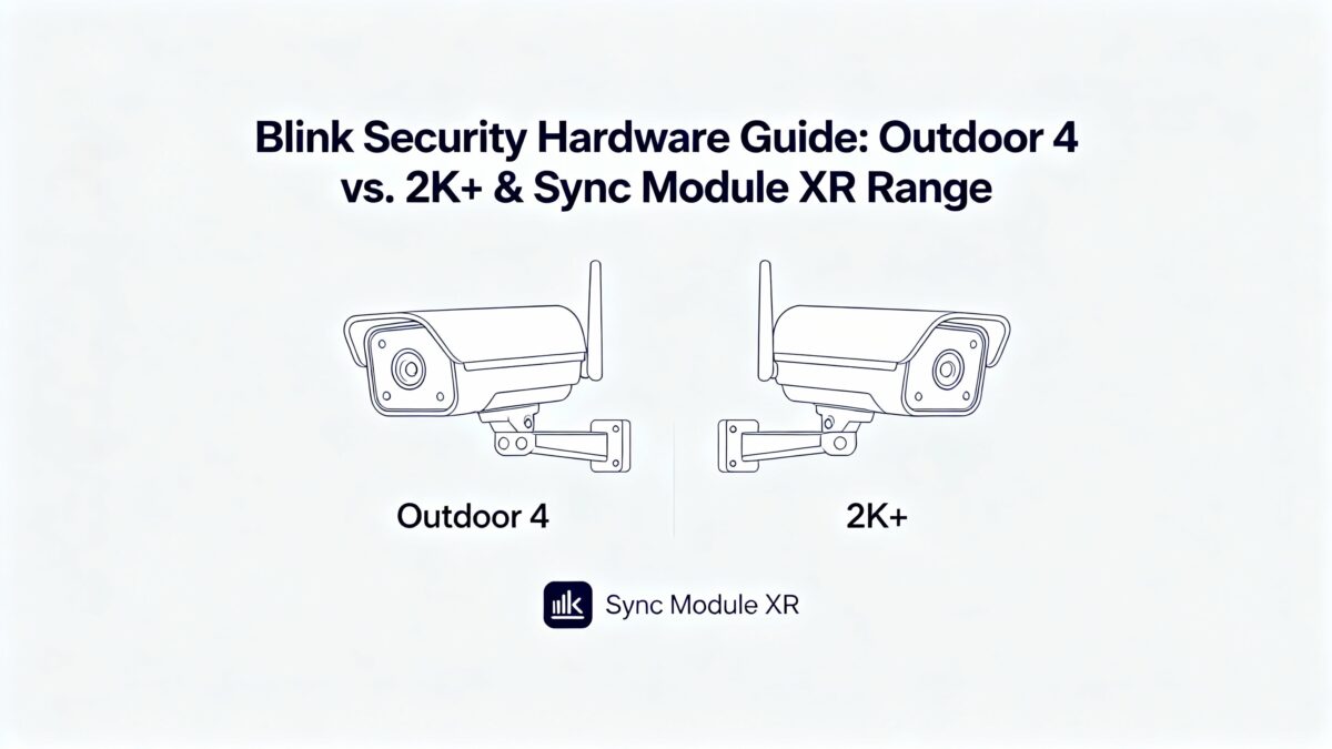 Blink Security Hardware Guide Outdoor 4 vs. 2K+ & Sync Module XR Range