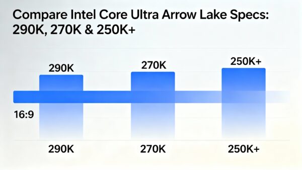 Compare Intel Core Ultra Arrow Lake Specs 290K, 270K & 250K+