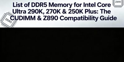 List of DDR5 Memory for Intel Core Ultra 290K, 270K & 250K Plus The CUDIMM & Z890 Compatibility Guide