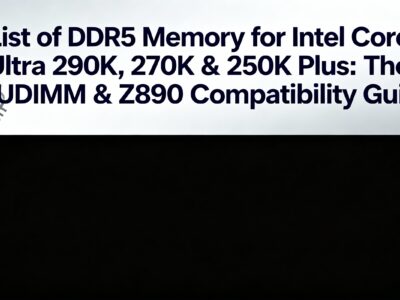 List of DDR5 Memory for Intel Core Ultra 290K, 270K & 250K Plus The CUDIMM & Z890 Compatibility Guide