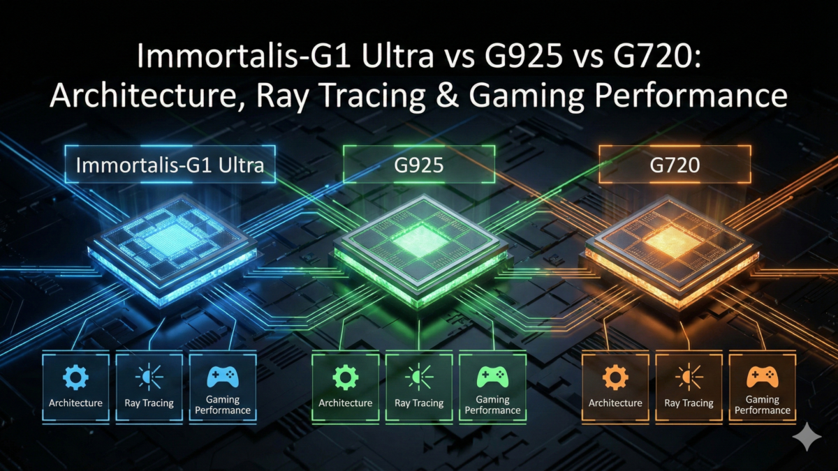 Immortalis-G1 Ultra vs G925 vs G720 Architecture, Ray Tracing & Gaming Performance