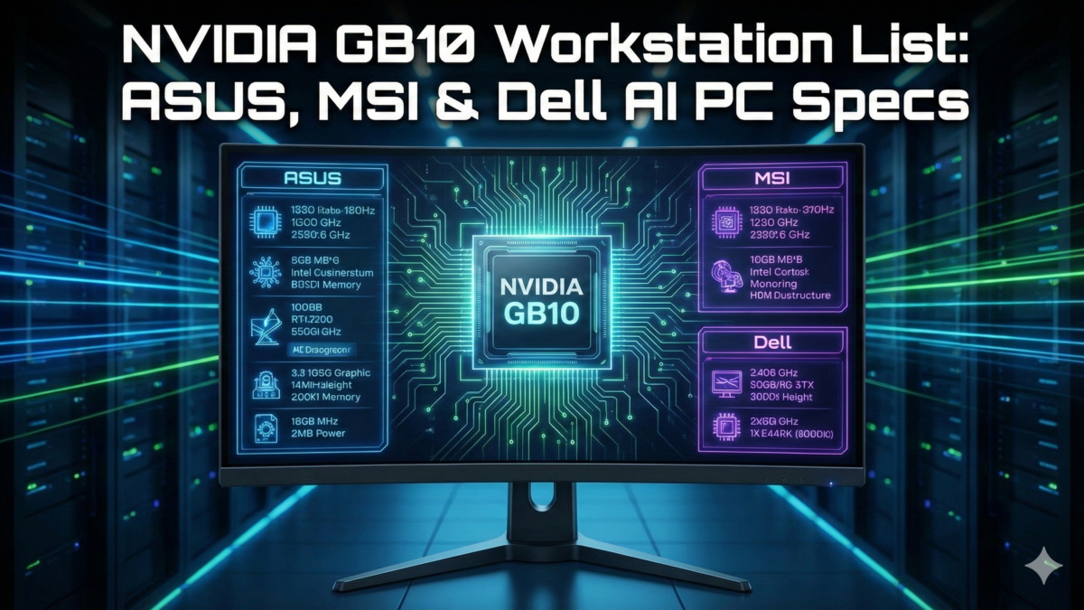 NVIDIA GB10 Workstation List ASUS, MSI & Dell AI PC Specs