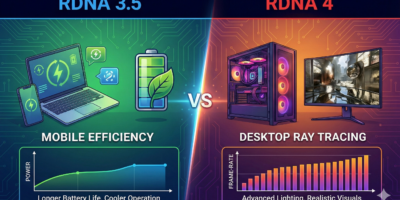 RDNA 3.5 vs RDNA 4 Mobile Efficiency vs Desktop Ray Tracing