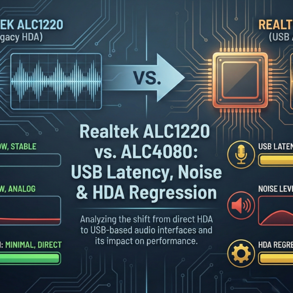 Realtek ALC1220 vs. ALC4080 USB Latency, Noise & HDA Regression