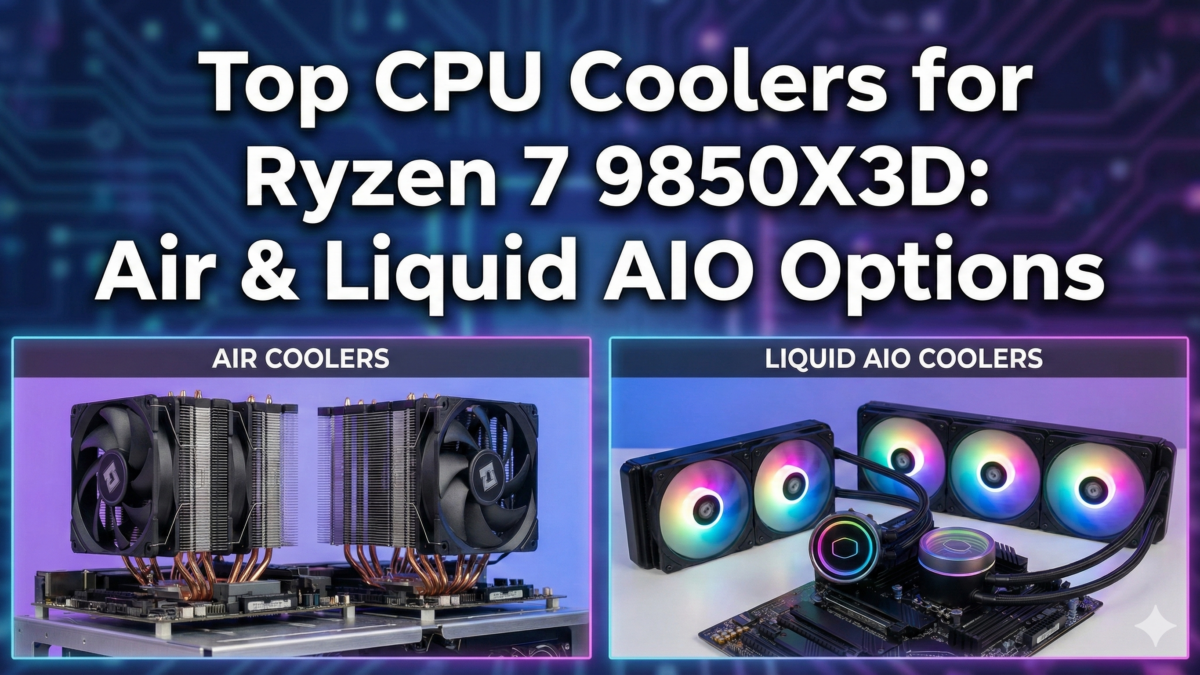 Top CPU Coolers for Ryzen 7 9850X3D Air & Liquid AIO Options
