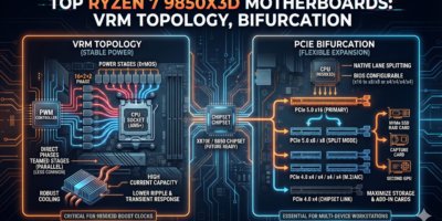 Top Ryzen 7 9850X3D Motherboards VRM Topology, Bifurcation