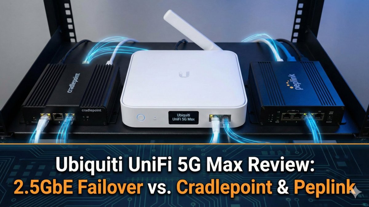 Ubiquiti UniFi 5G Max Review 2.5GbE Failover vs. Cradlepoint & Peplink