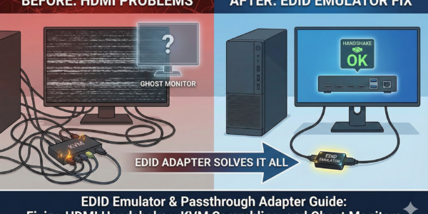 EDID Emulator & Passthrough Adapter Guide: Fixing HDMI Handshakes, KVM ...