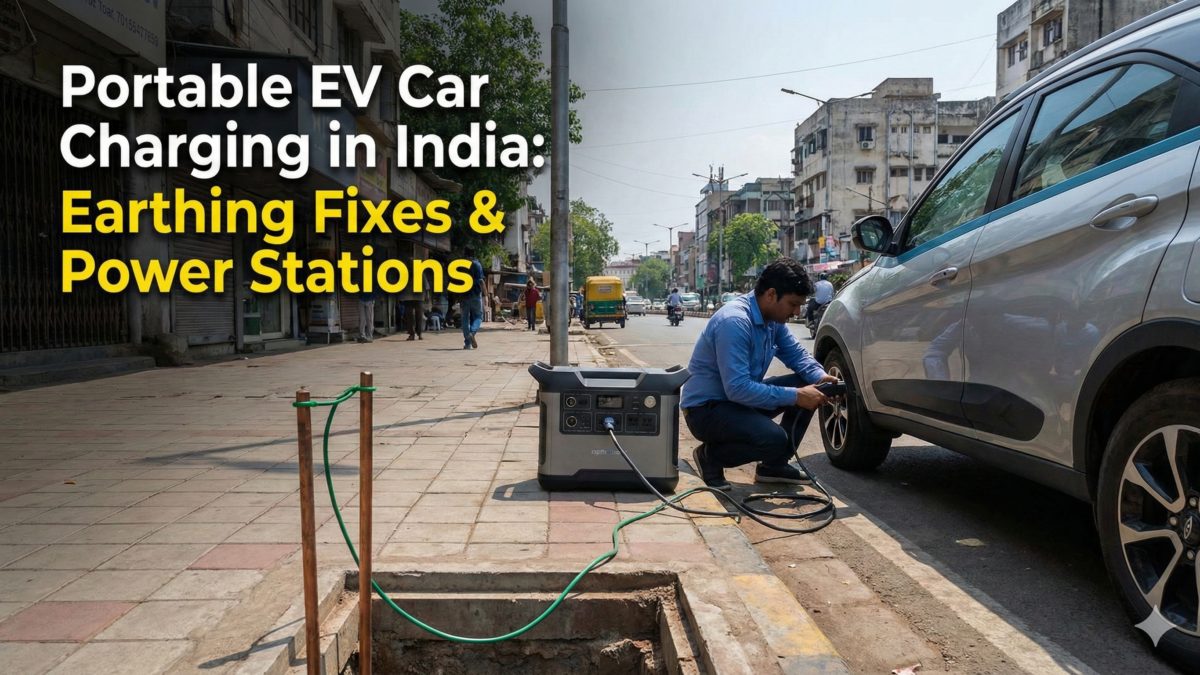 Portable EV Car Charging in India Earthing Fixes & Power Stations
