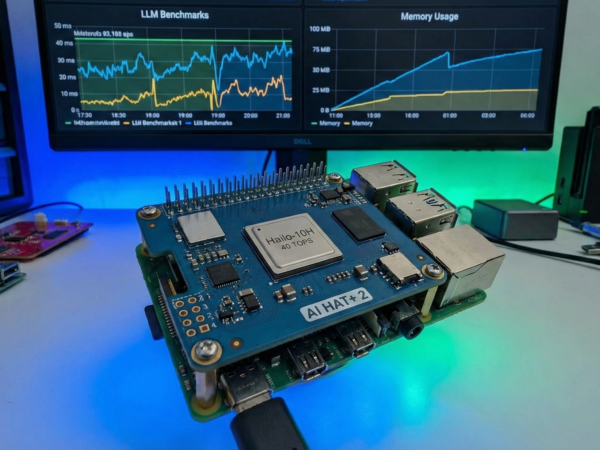 Raspberry Pi AI HAT+ 2 Compatibility 40 TOPS Hailo-10H Performance, Memory & LLM Benchmarks
