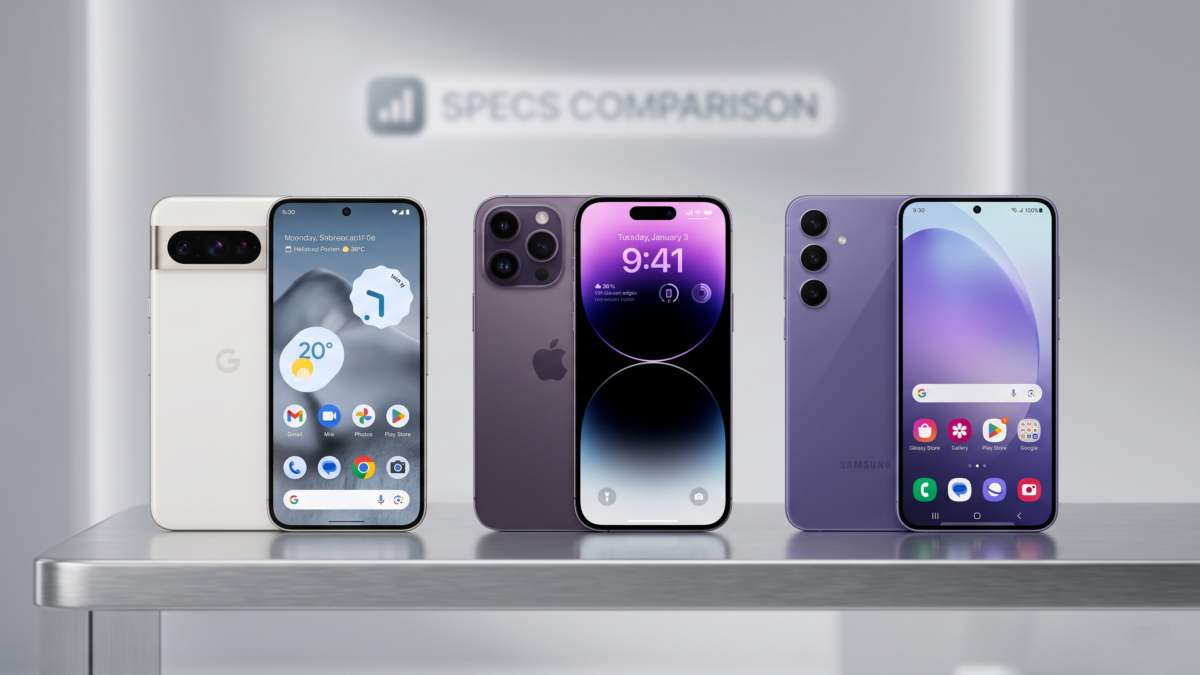 Pixel 11 Pro vs iPhone 17 Pro vs Galaxy S26 Plus Specs Comparison
